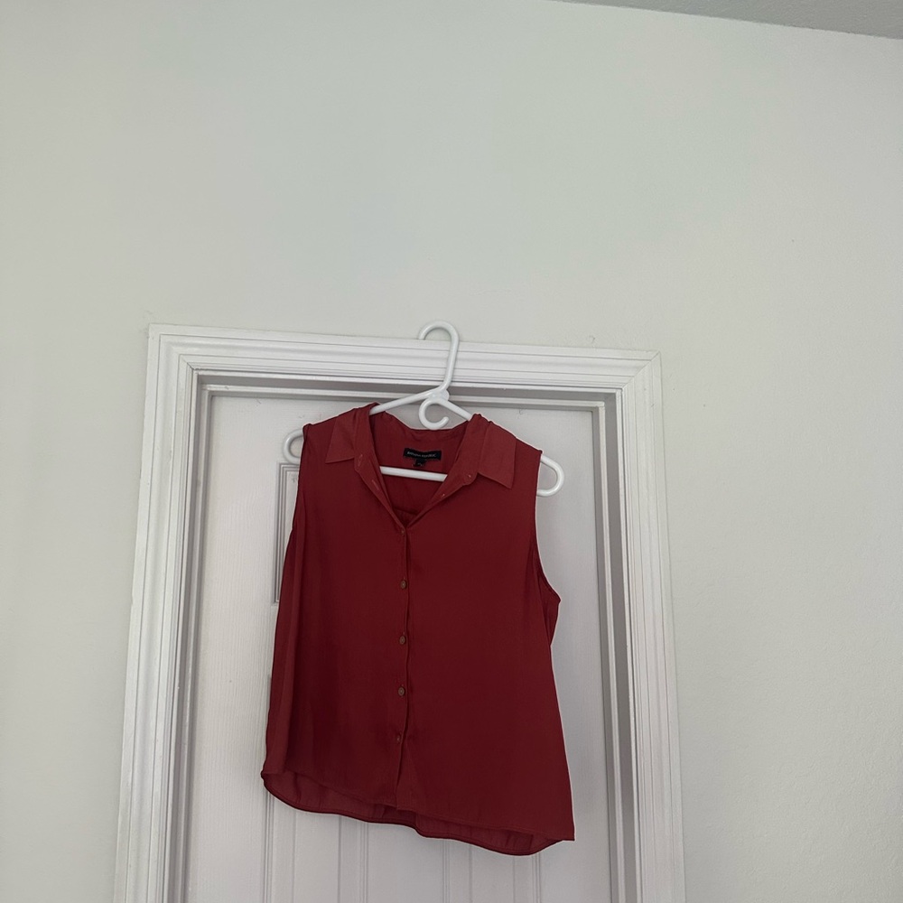 Sleeveless Burnt Orange Blouse